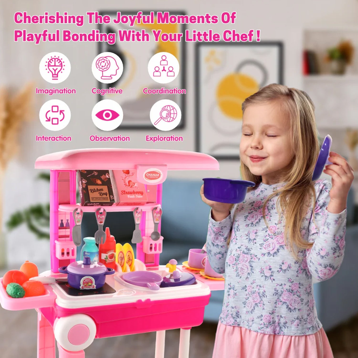 3-in-1 Kitchen Set for Kids with Suitcase – Role Play Cooking Toy for Girls & Boys (3+) 3-in-1 Kitchen Set for Kids with Suitcase – Role Play Cooking Toy for Girls & Boys (3+)